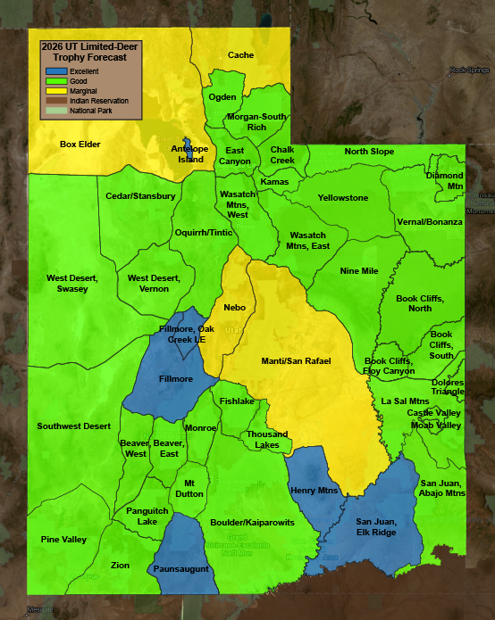 2026 Utah Ltd Deer Trophy Forecast
