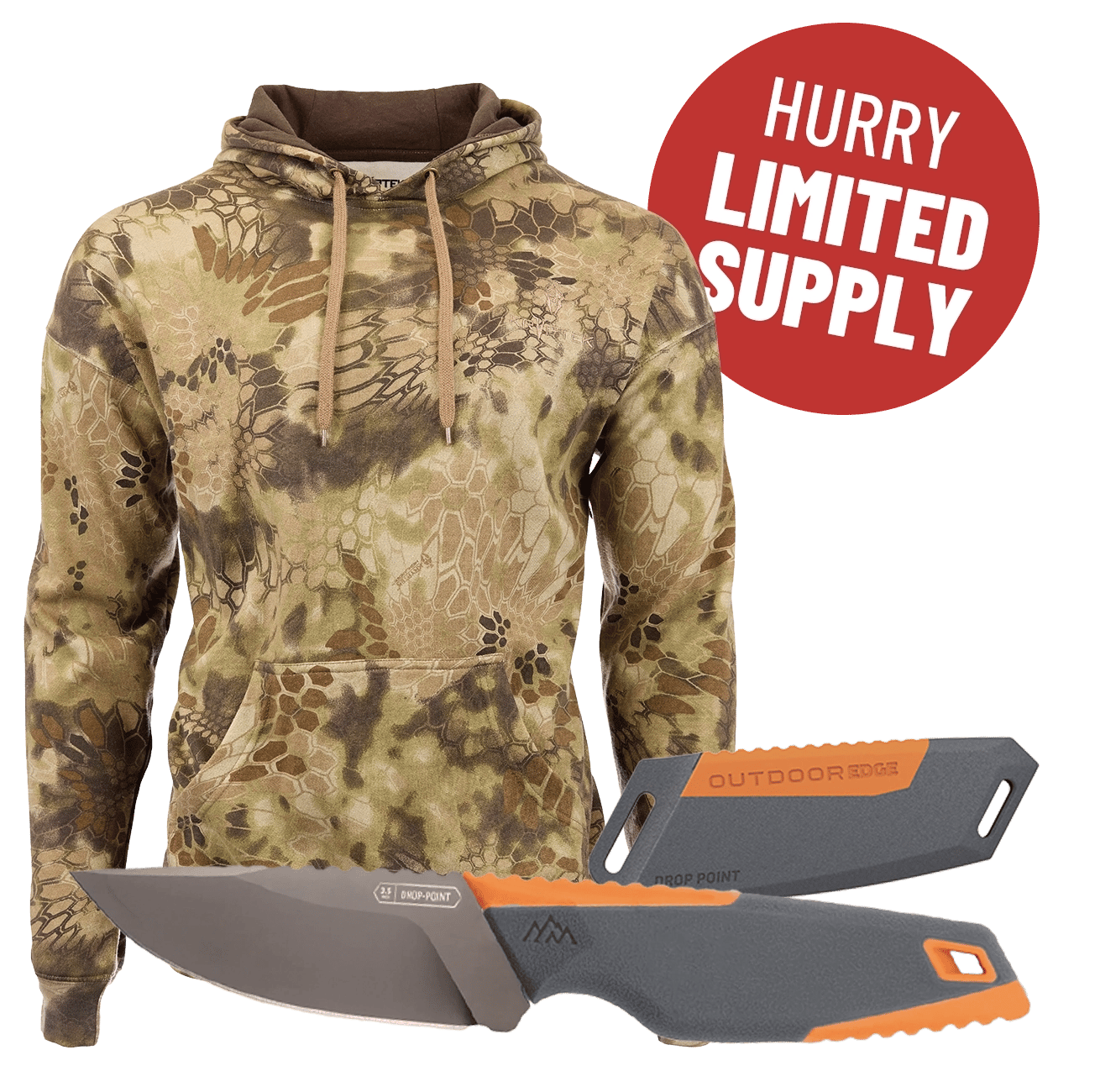 Kryptek Stalker Hoodie Outdoor Edge Knife