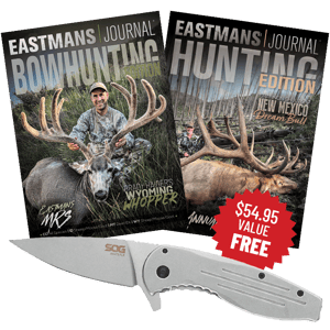 Eastmans Print Magazine Yearly 2026 - Free SOG Knife - Hunting & Bowhunting Magazine - 12 Issues Combo