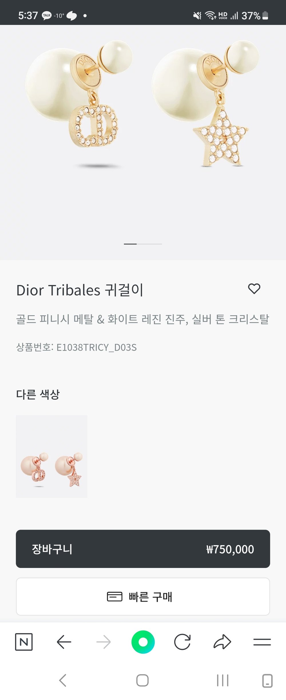 디올 트라이벌 이어링 - 귀걸이