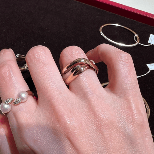 트리니티 신상 쿠션형 사각 링/목걸이/팔찌 착샷 