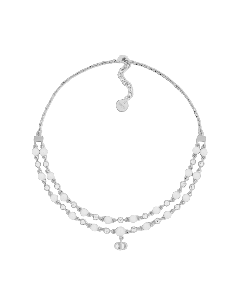 디올 쁘띠 CD 더블 체인 진주 네크리스