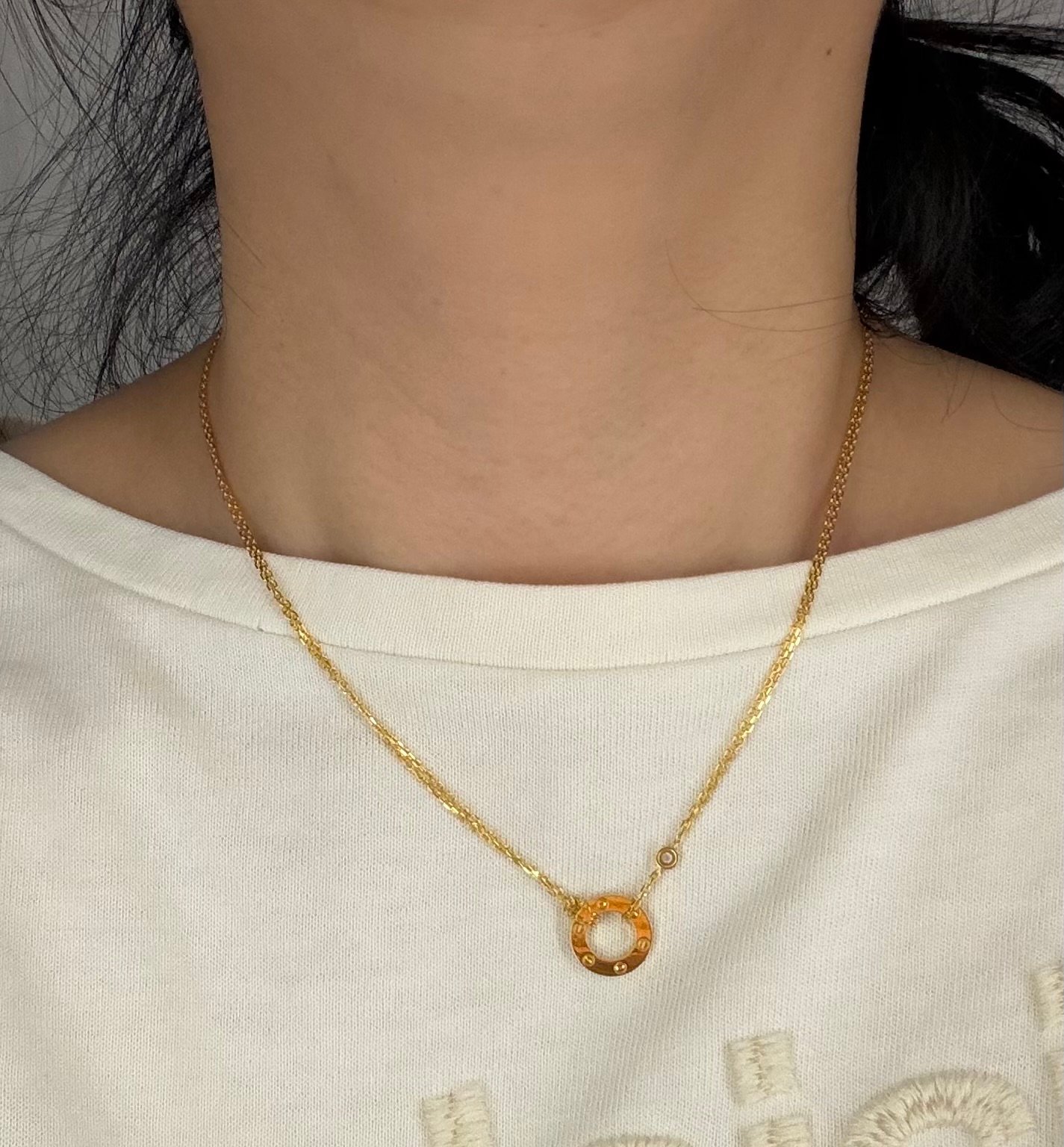 까르띠에 러브 투 다이아 목걸이 