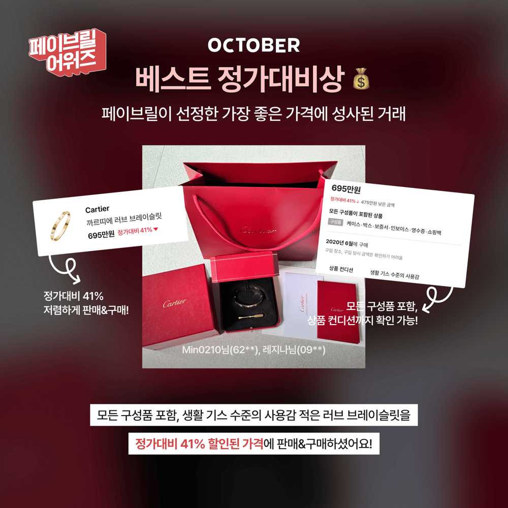 [OCTOBER] 페이브릴 어워즈 수상 발표 🏆