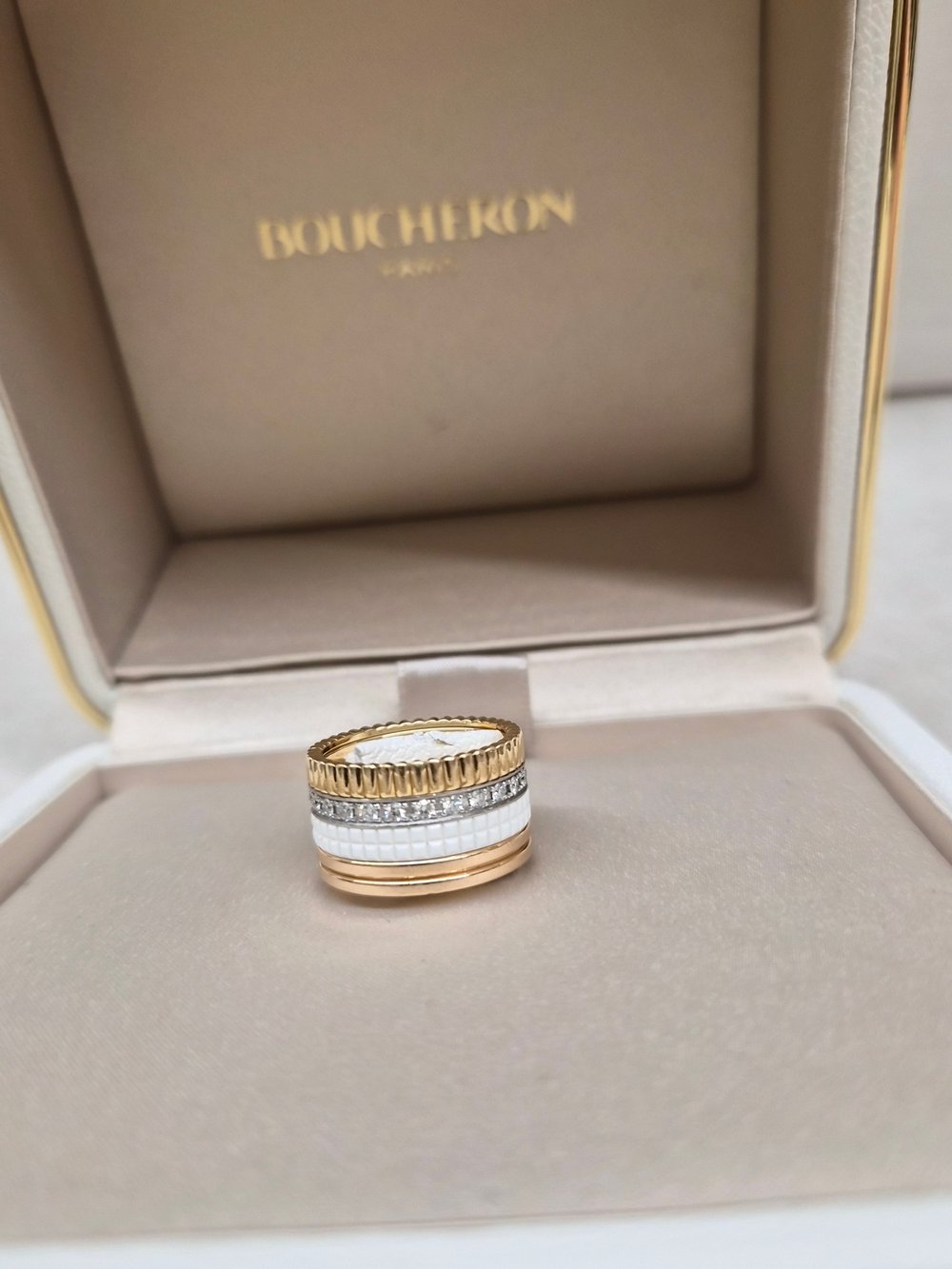 부쉐론 콰트로 화이트 에디션 링 - 반지