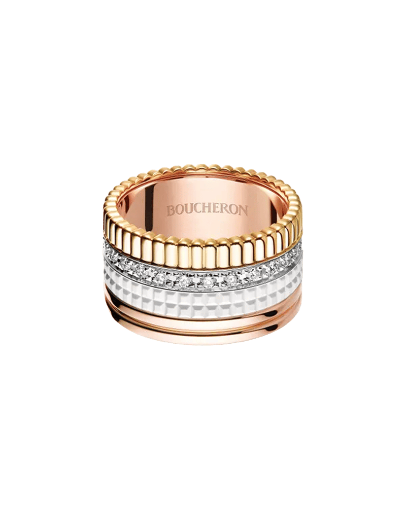 부쉐론 콰트로 화이트 에디션 링