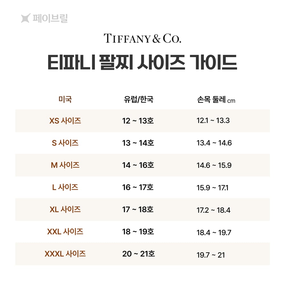 티파니 팔찌 사이즈, 이렇게 고르세요 💙