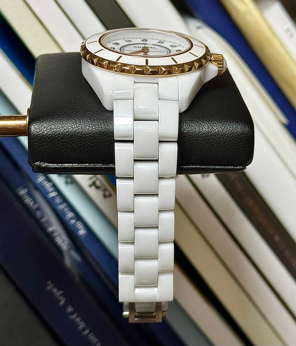 샤넬 J12 로즈골드 다이아 인디게이터, 33mm, 쿼츠 워치 - 시계