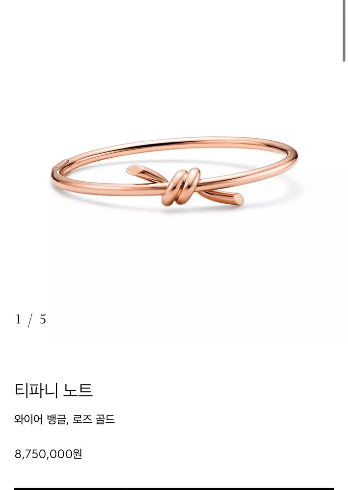 티파니 노트 스몰 브레이슬릿 (스몰) 찾고있어요