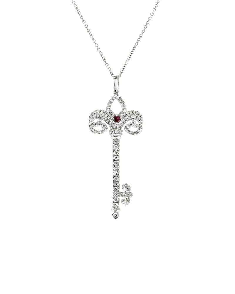 티파니 키 플뢰르 드 리스 네크리스