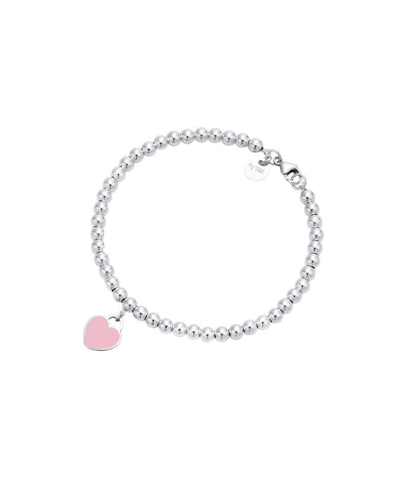 티파니 리턴 투 티파니 핑크 하트 태그 비드 브레이슬릿