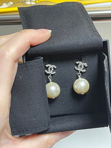 샤넬 진주 드롭 귀걸이 이어링