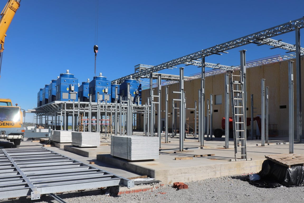 Obras de la futura fábrica de chips de Diamond Foundry en Trujillo, Cáceres