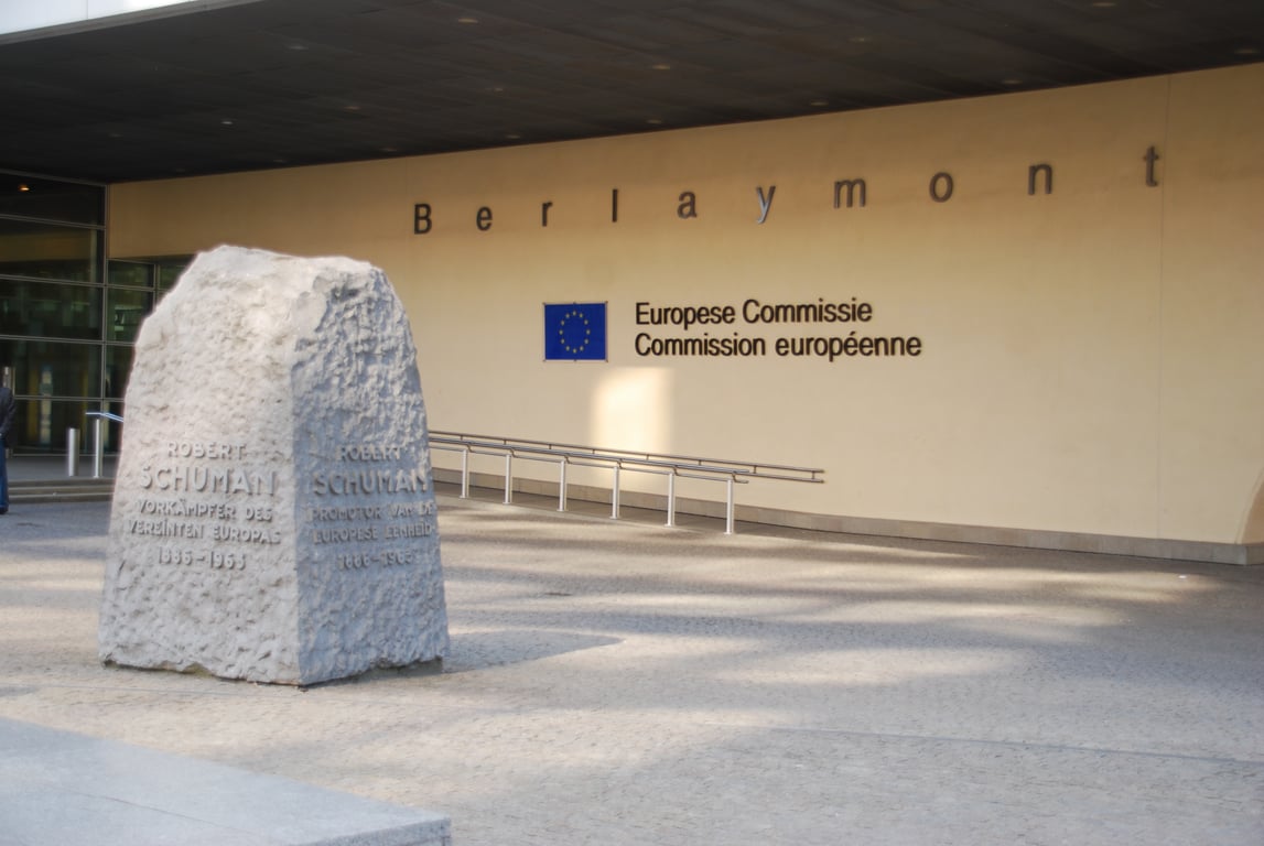 Fachada del edificio Berlaymont, sede de la Comisión Europea, en Bruselas