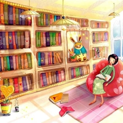 拥有一个大书架