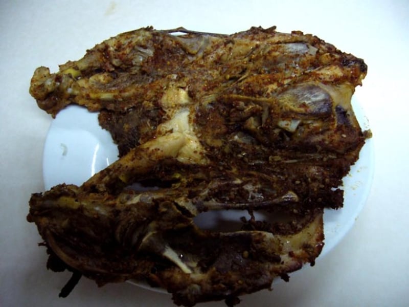 妈妈做的孜然鸡架