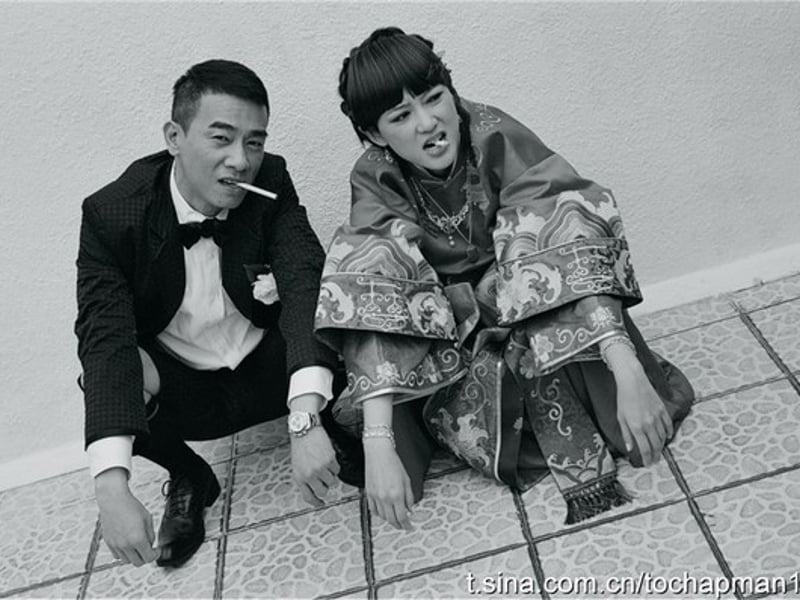 很有爱的结婚照