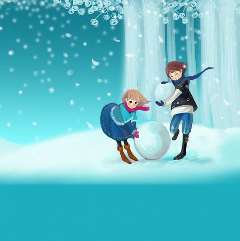 漫天飞舞的大雪