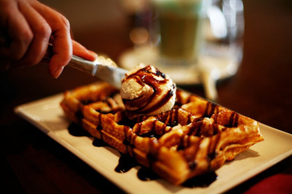 巧克力味儿的华夫饼