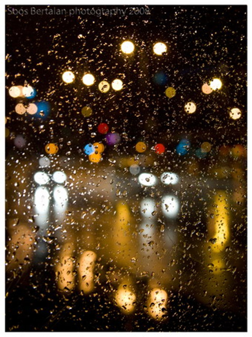 被雨打湿的街道