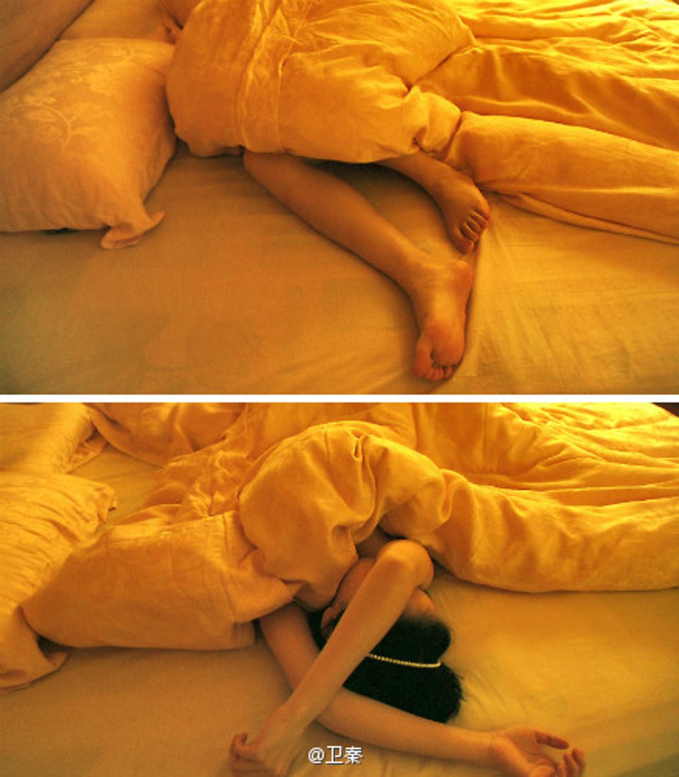 盖着被子吹空调