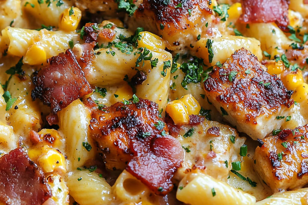 Creamy Chicken Pasta with Corn and Bacon: An Incredible Ultimate Recipe