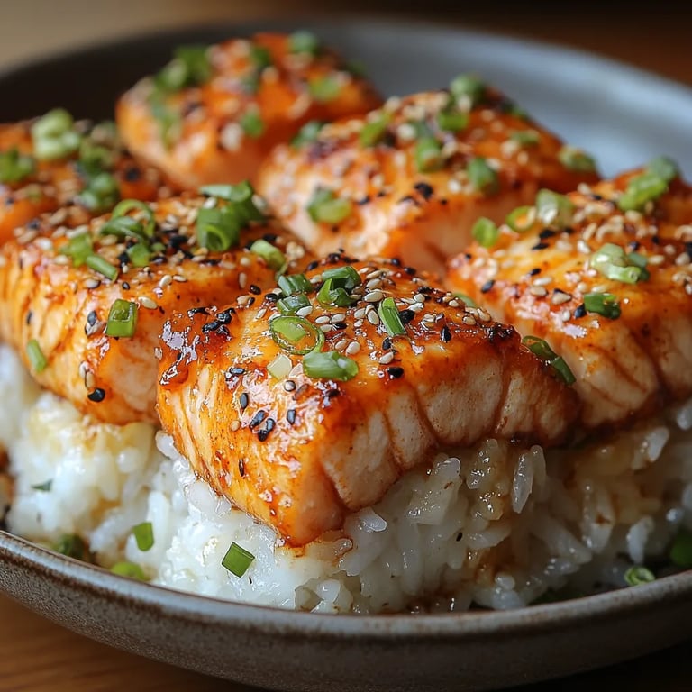 <p>Riz Croustillant au Saumon Épicé à la Friteuse à Air : Une Recette Incroyable Ultime</p>