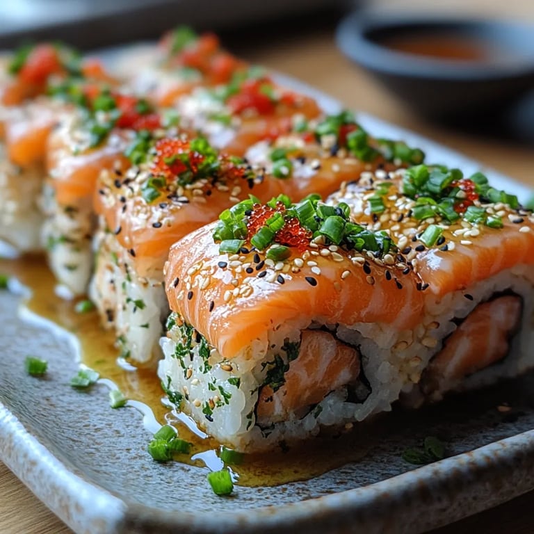 <p>Sushi au Riz Croustillant avec Saumon Fumé et Sauce Bang Bang : Une Recette Incroyable Ultime</p>