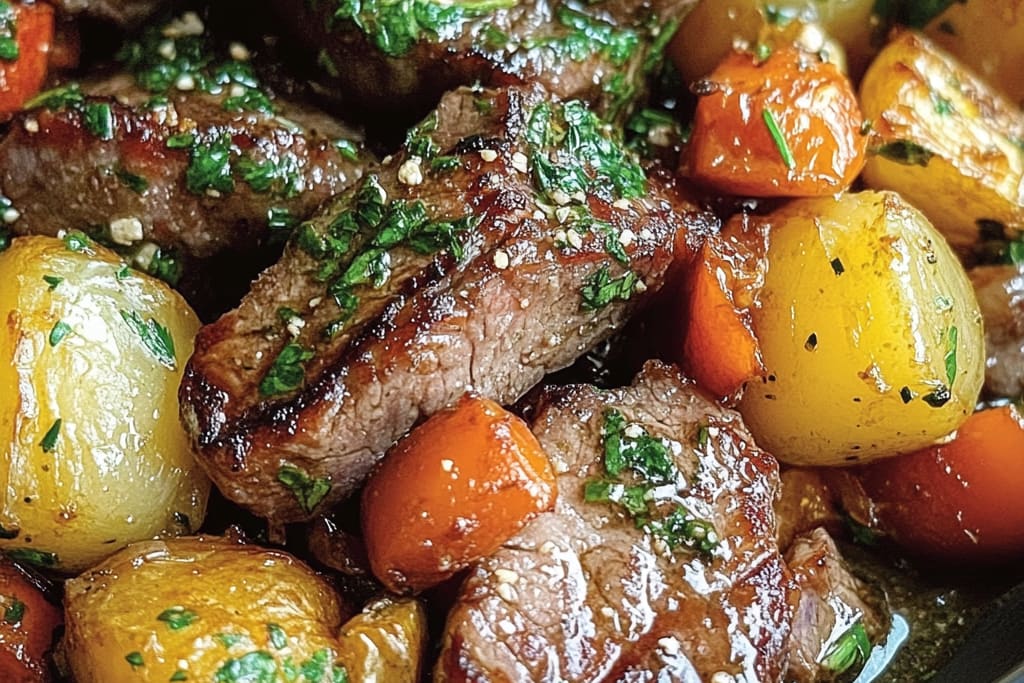 One Pan Steak and Veggies with Garlic Herb Butter: An Amazing Ultimate Recipe