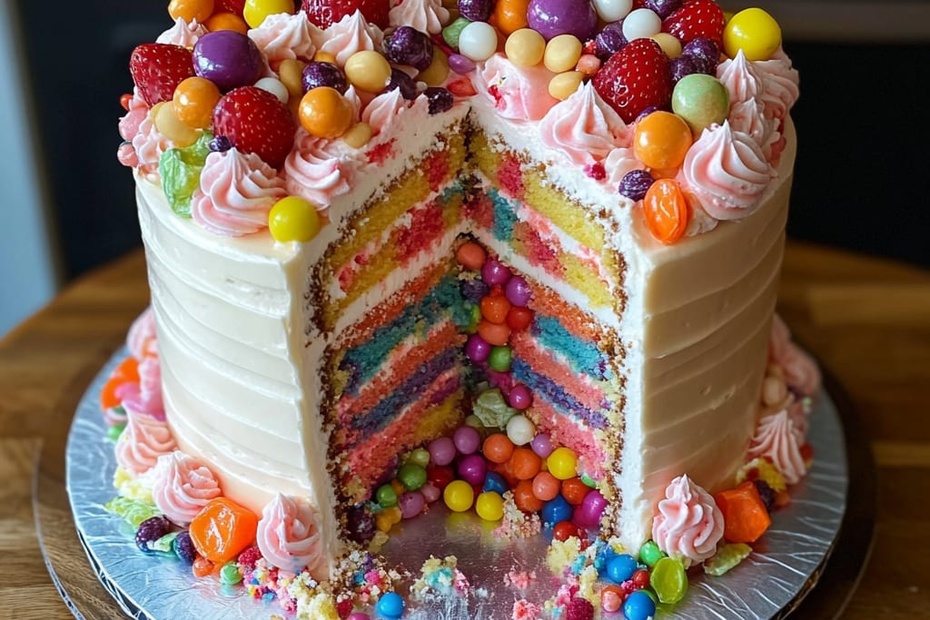 Rainbow Candy Surprise Cake: An Incredible Ultimate Recipe