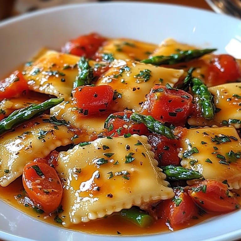 Ravioli w/ Tomatoes, Asparagus & Garlic: An Amazing Ultimate Recipe