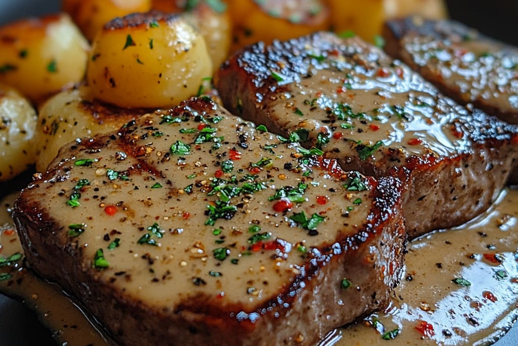 Bavette de bœuf avec sauce crémeuse à l’ail et au whisky : Une Recette Incroyable Ultime