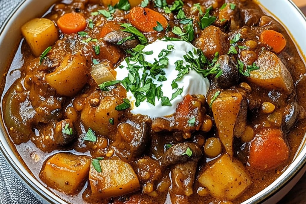 Vegetarian Mushroom Lentil Stew: An Incredible Ultimate Comfort Meal