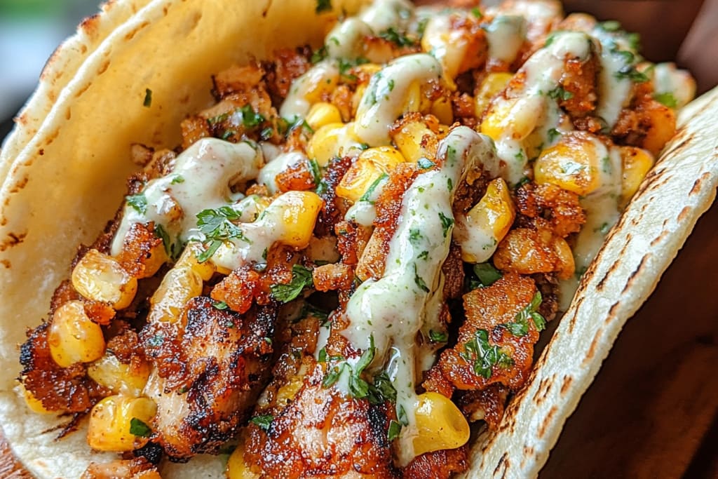 Fried Chicken Street Corn Taco with Jalapeno Lime Ranch: An Incredible Ultimate Recipe