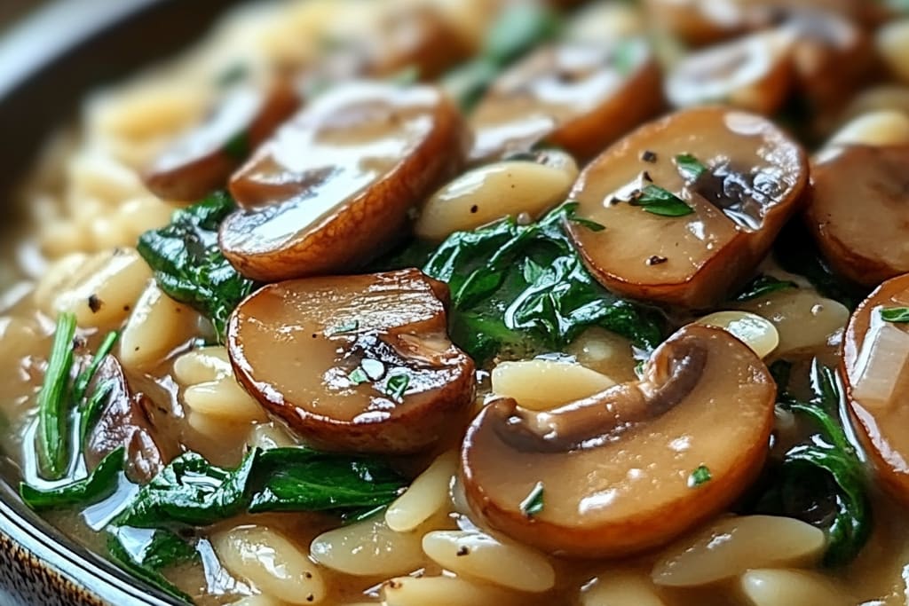 Spinach Mushroom Orzo: An Incredible Ultimate Comfort Dish