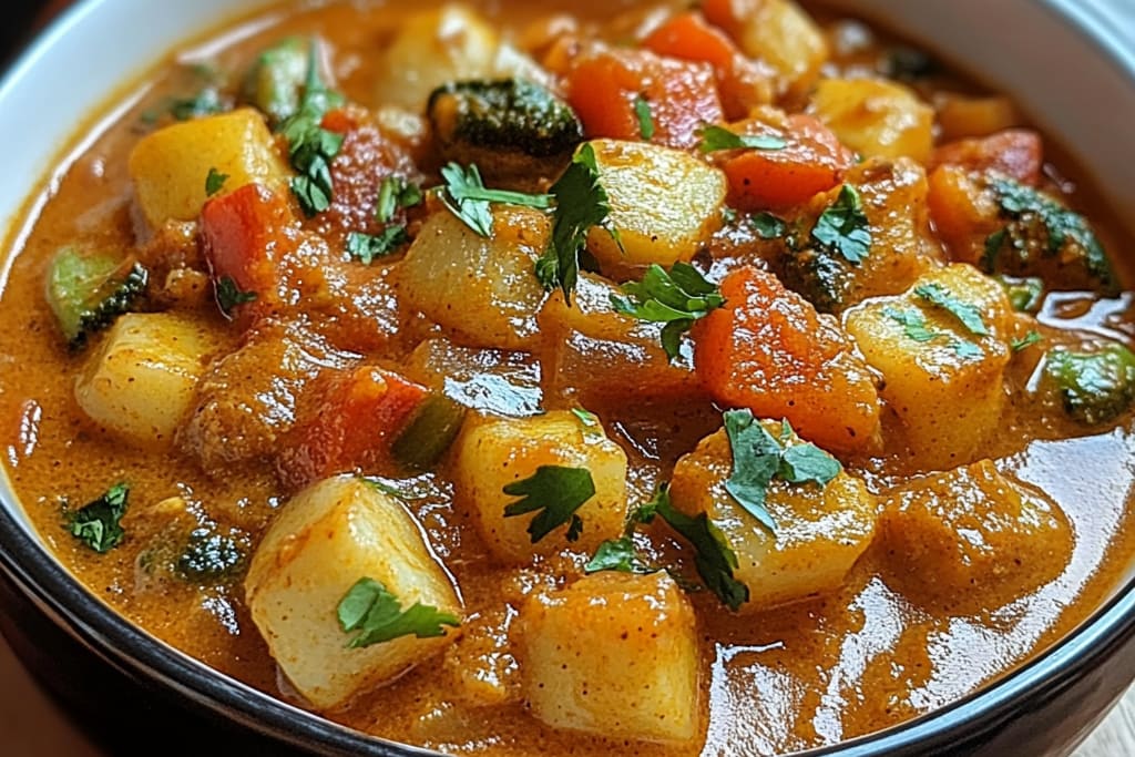 Curry de Légumes Doux et Crémeux à l’Indienne : Une Explosion de Saveurs et de Couleurs