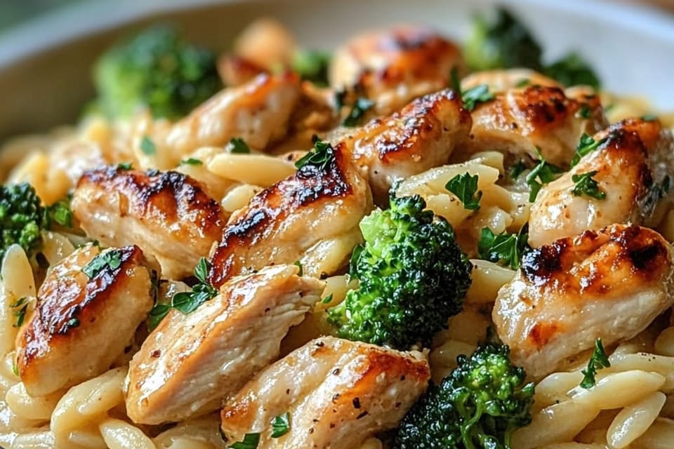 Cheesy Chicken Broccoli Orzo: An Incredible Creamy One-Pot Wonder
