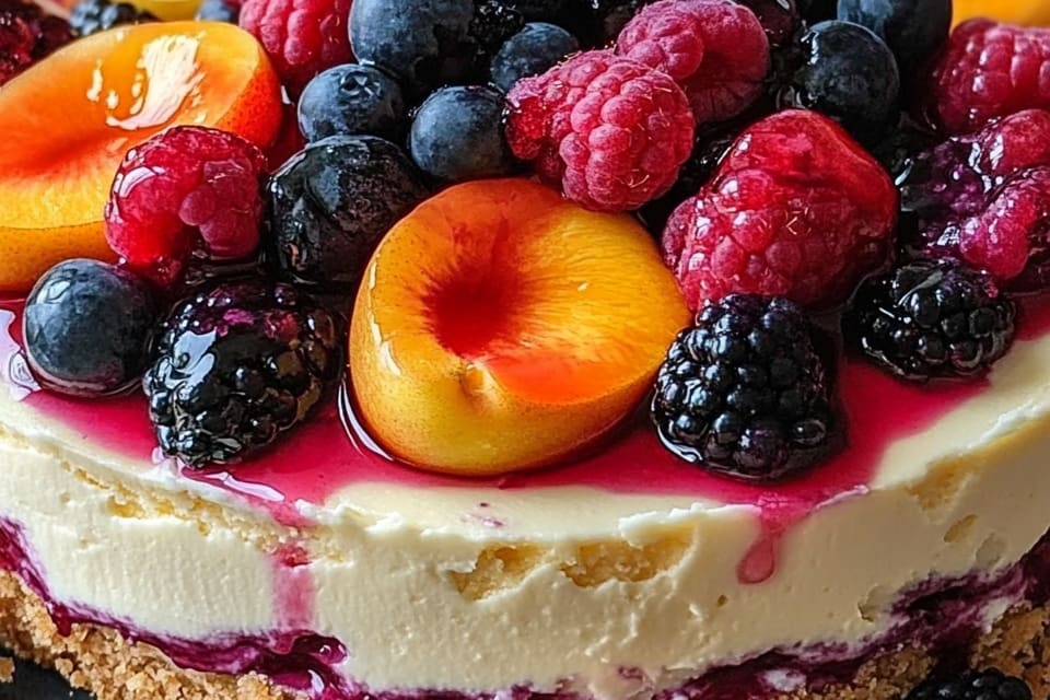 Summer Berry and Peach Cheesecake: An Amazing Ultimate Delight