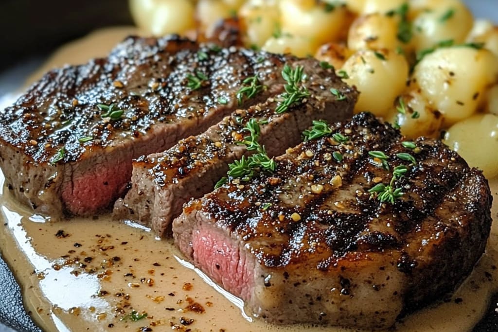 Bavette Steak w/ Whiskey Garlic Cream Sauce: An Incredible Ultimate Recipe