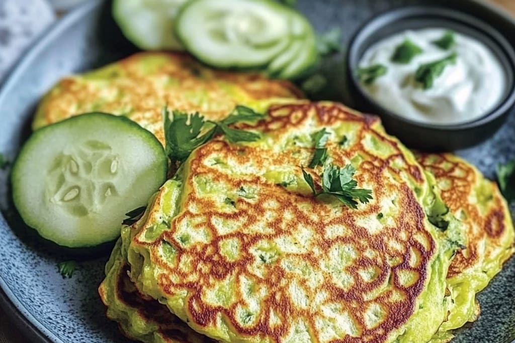 Pancakes de Courgettes et Sauce Yaourt : Une Option Légère et Incroyable pour vos Déjeuners