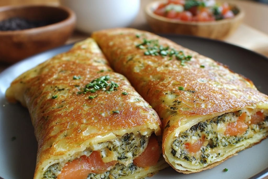 Crêpes de Lentilles Vertes au Saumon Fumé : Une Délicieuse Option Sans Gluten