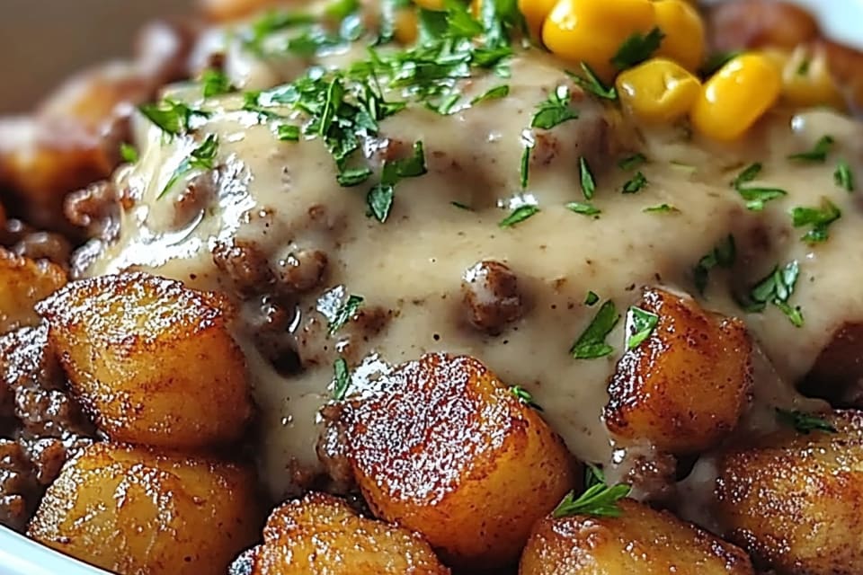 Tater Tot Breakfast Bowl with Sausage Gravy: An Incredible Morning Delight