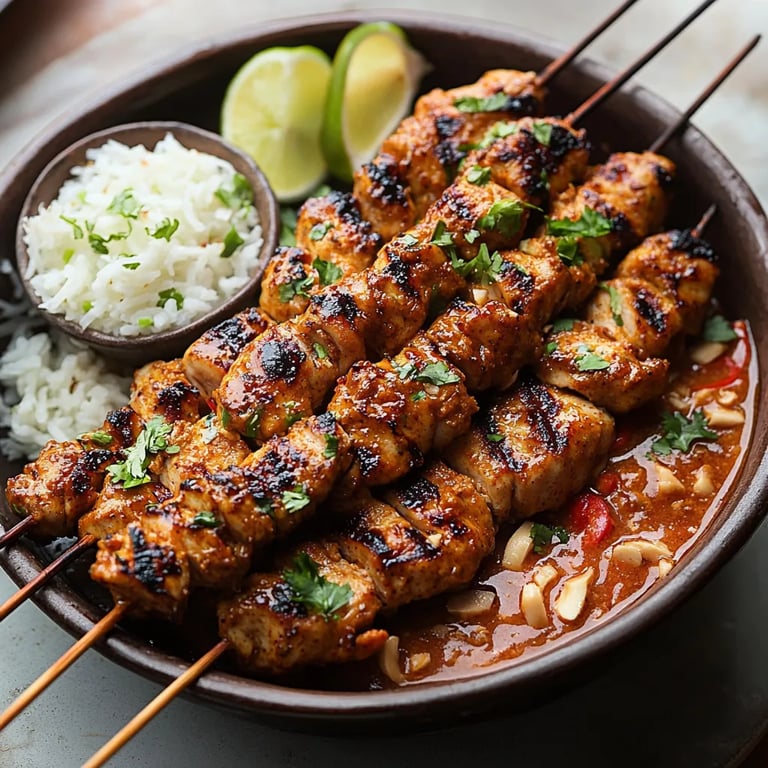 Chicken Satay with Peanut Dipping Sauce: An Incredible 7-Step Recipe