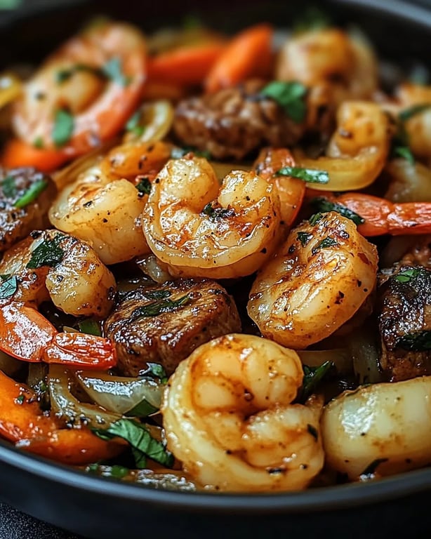 Nouilles Sautées au Steak et aux Crevettes : Une Recette Incroyable Ultime