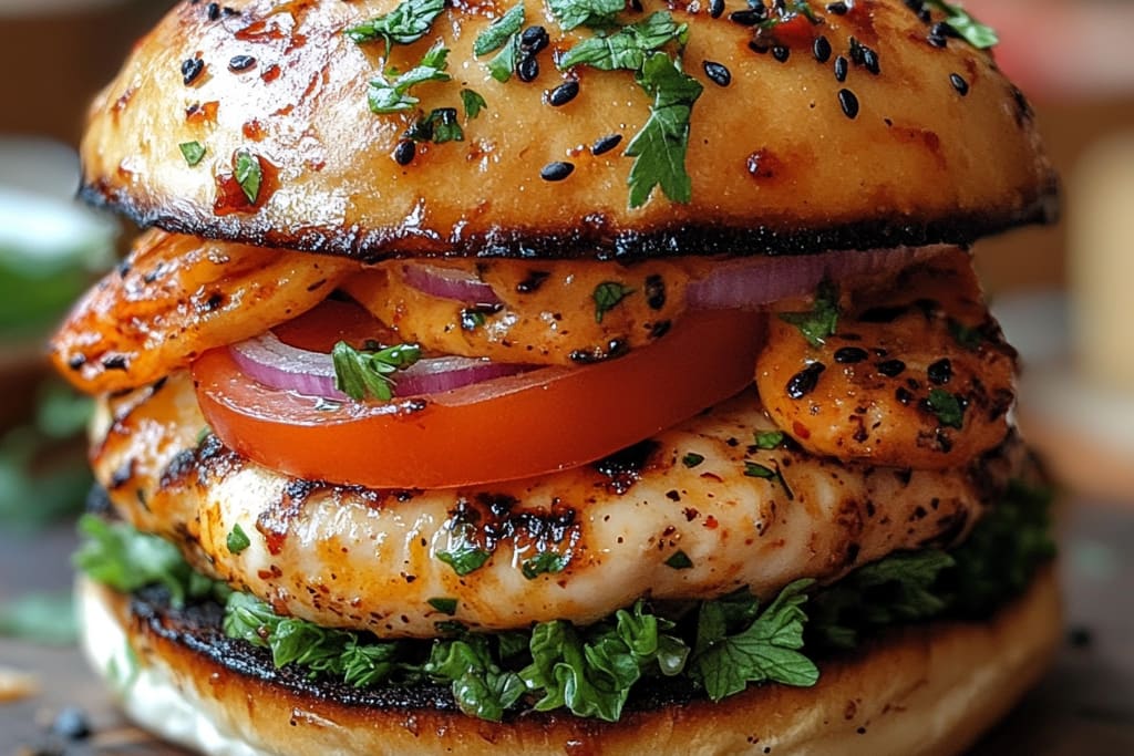 Burgers de Poulet Grillé Style BBQ Coréen : Une Recette Incroyable Ultime
