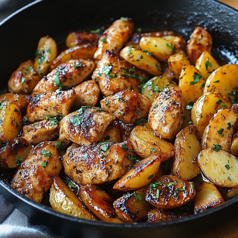 Garlic Butter Chicken and Potatoes Skillet: An Incredible 7-Step Recipe