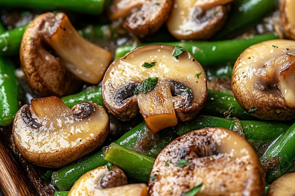 Green Beans with Mushrooms: An Amazing Ultimate Vegetable Side Dish