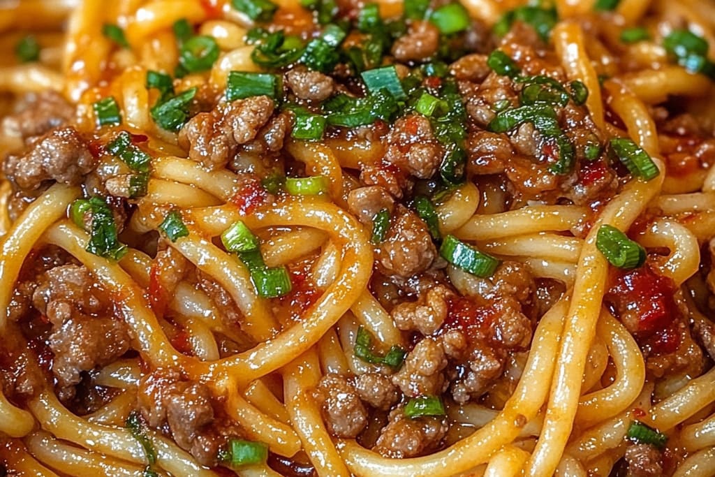 Pasta Asian Style with Meat Sauce: The Incredible 7-Ingredient Recipe