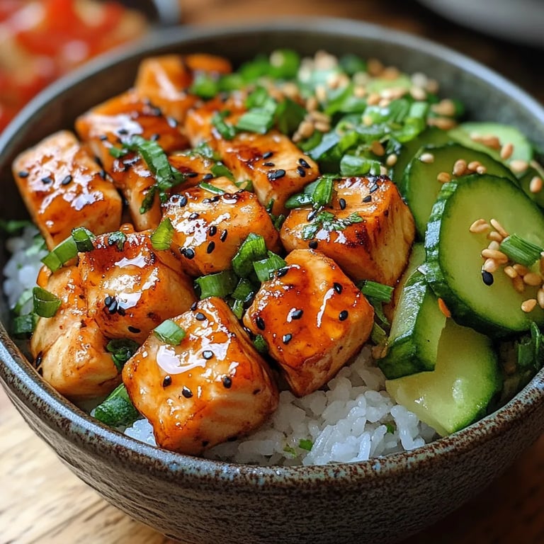 <p>Bols de Saumon au Miel et Sriracha : Une Recette Incroyable à 5 Ingrédients</p>