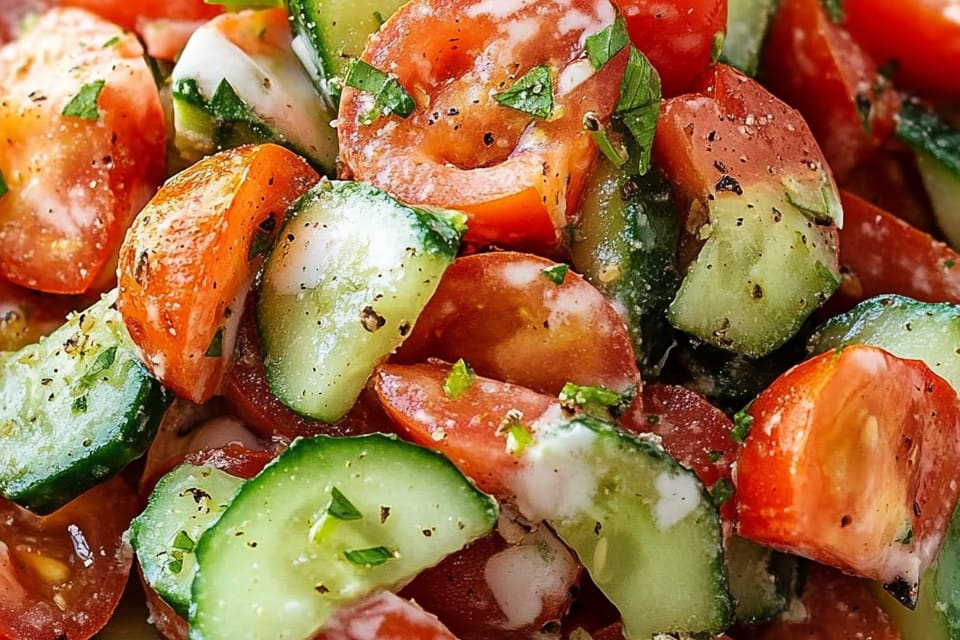 Cucumber Tomato Salad: An Amazing Ultimate 7-Ingredient Side Dish